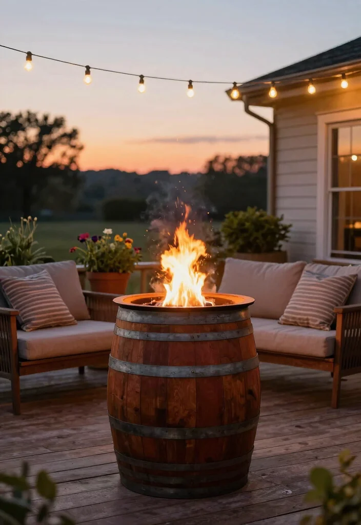 12 Budget Friendly Backyard Fire Pit Ideas That Actually Work 7. Barrel Fire Pit 0