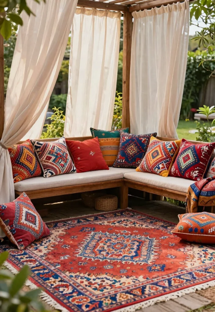 12 Budget Friendly Patio Decorating Ideas That Feel Stylish 4. Use of Textiles for Comfort and Style 0