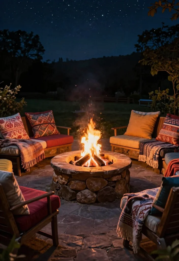 12 Budget Friendly Patio Decorating Ideas That Feel Stylish 6. DIY Fire Pit for Cozy Evenings 0