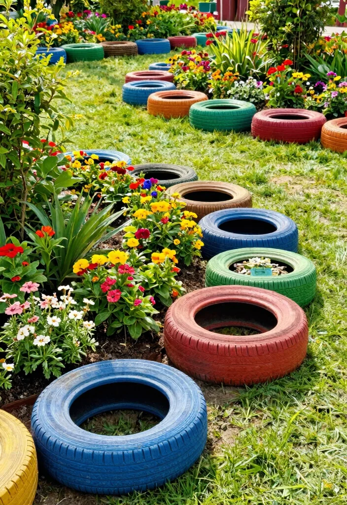 12 Cheap Fence Ideas That Look Good on a Budget 61 12 Cheap Fence Ideas That Look Good on a Budget 11. Recycled Tire Edging 0