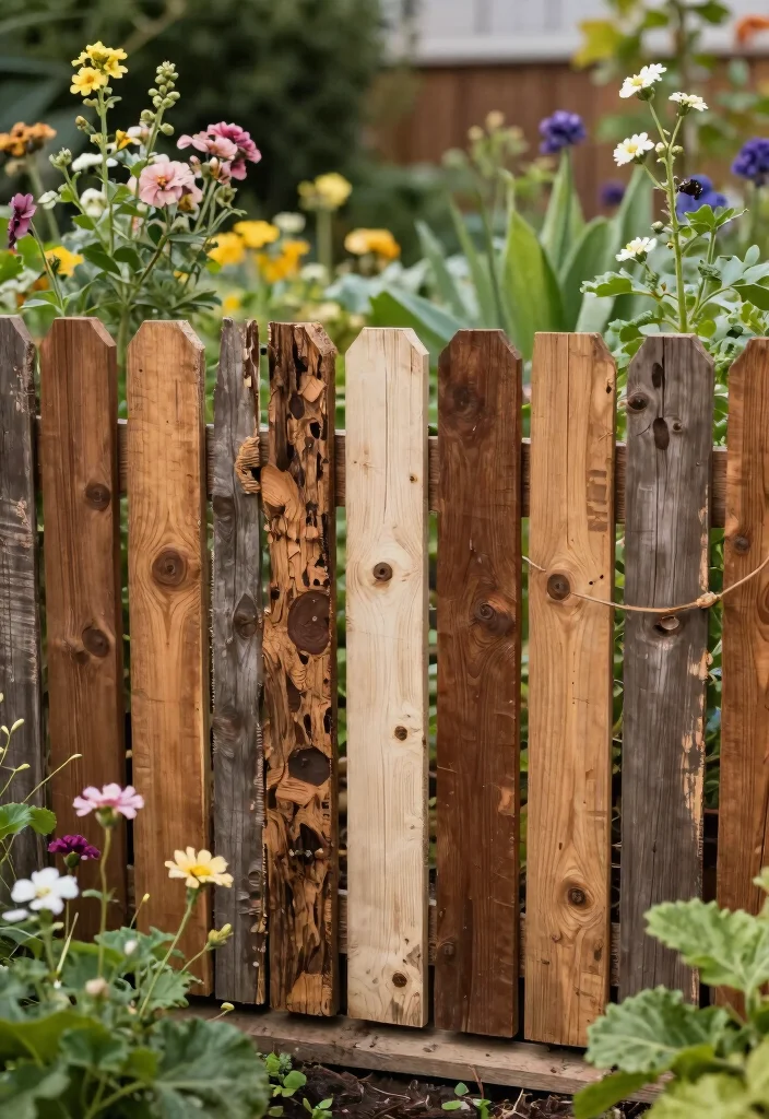 12 Cheap Fence Ideas That Look Good on a Budget 14 12 Cheap Fence Ideas That Look Good on a Budget 4. Recycled Wood for Eco Friendly Fencing 0