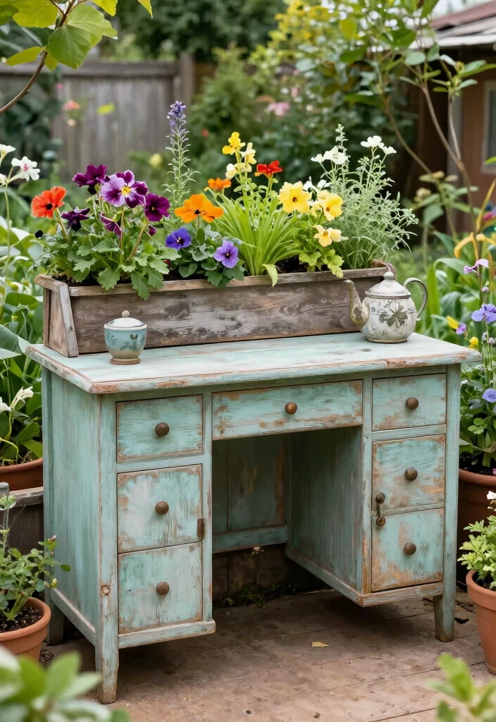 12 Cheap Planter Ideas That Still Look Great 60 12 Cheap Planter Ideas That Still Look Great 12. Old Desks 0