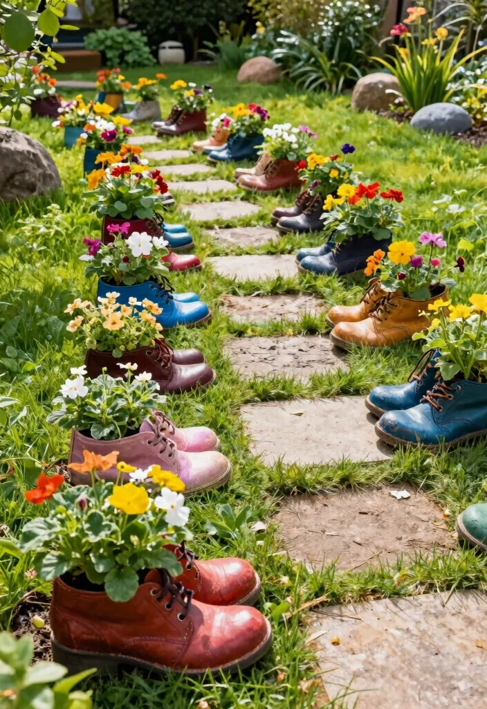 12 Cheap Planter Ideas That Still Look Great 23 12 Cheap Planter Ideas That Still Look Great 3. Old Shoes 0