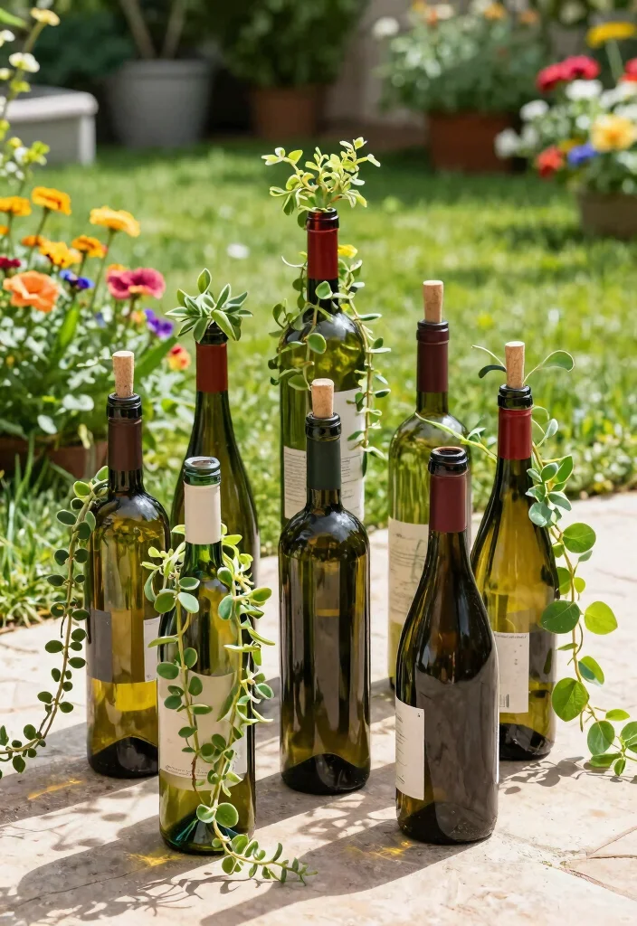 12 Cheap Planter Ideas That Still Look Great 37 12 Cheap Planter Ideas That Still Look Great 9. Wine Bottles 0