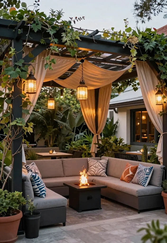 12 Covered Patio Ideas Attached to the House 10. Trendy Pergola 0
