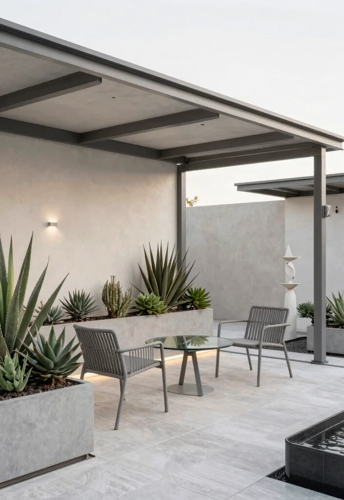 12 Covered Patio Ideas Attached to the House 2. Modern Minimalist 0