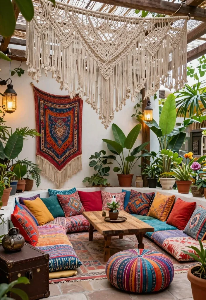 12 Covered Patio Ideas Attached to the House 3. Bohemian Escape 0