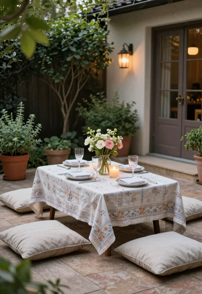 12 Cozy Patio Ideas for Relaxing Outdoor Spaces 10. Cozy Dining Setup 0