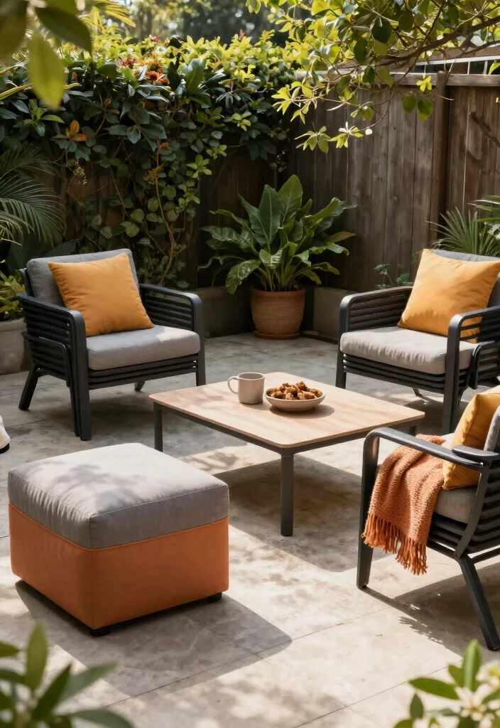 12 Cozy Patio Ideas for Relaxing Outdoor Spaces 6. Multi functional Furniture 0