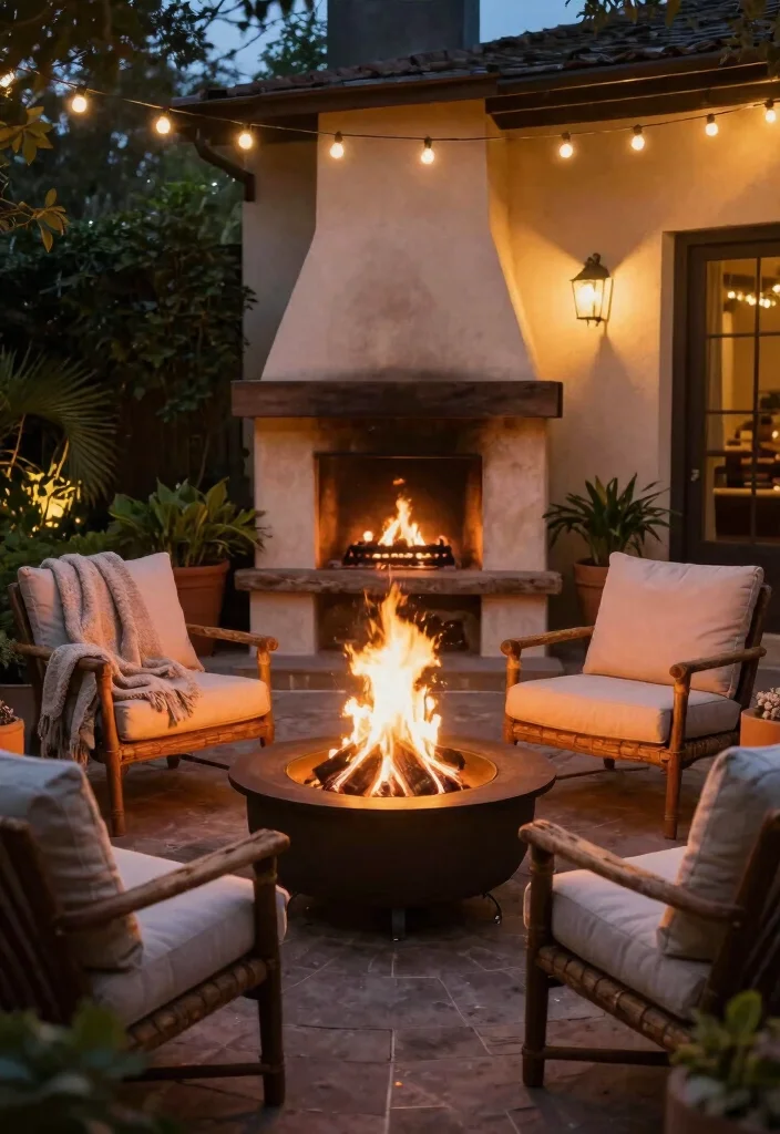 12 Cozy Patio Ideas for Relaxing Outdoor Spaces 7. Fire Pit for Cozy Gatherings 0