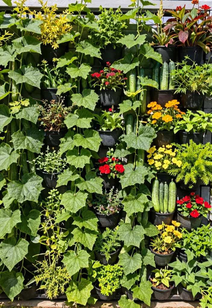 12 Cucumber Trellis Ideas to Grow More in Small Garden Beds 60 12 Cucumber Trellis Ideas to Grow More in Small Garden Beds 10. Vertical Garden Wall Maximize Your Space 0