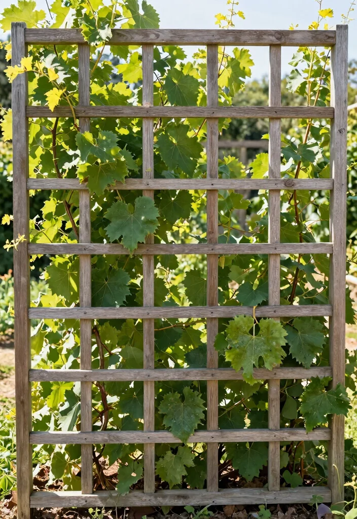 12 DIY Grape Trellis Ideas for Home Vineyards 10. Grid Trellis 0