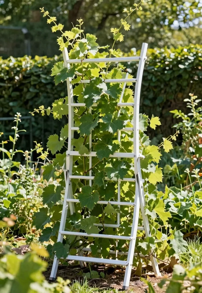 12 DIY Grape Trellis Ideas for Home Vineyards 12. Folding Trellis 0