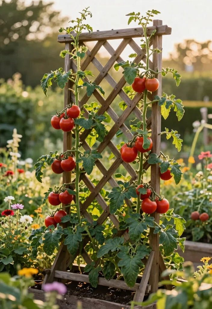 12 DIY Tomato Trellis Ideas for Easy Harvests 11. Lattice Trellis 0