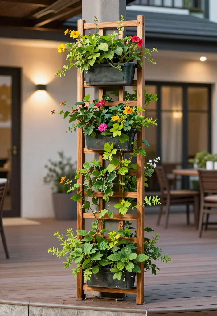 12 Deck Planter Ideas for Elevated Outdoor Spaces 6. Vertical Trellis Planters Climbing Plants Welcome 0
