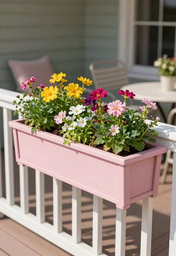 12 Deck Planter Ideas for Elevated Outdoor Spaces 9. Window Box Planters Perfect for Railings 0