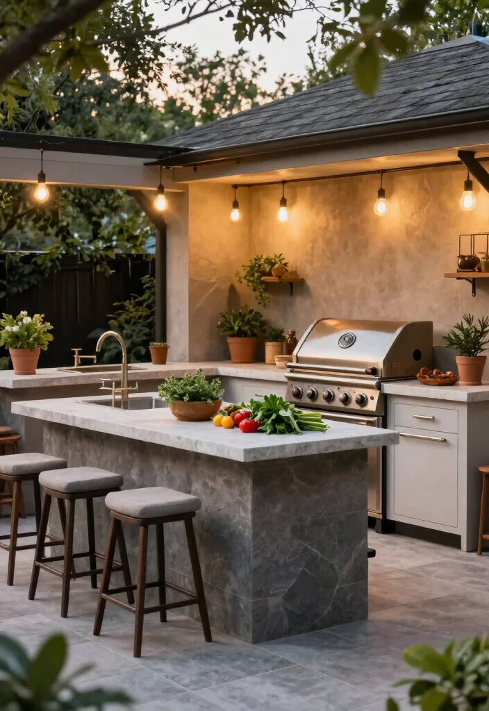 12 Dream Backyard Ideas for Ultimate Outdoor Inspiration 7. Outdoor Kitchen 0
