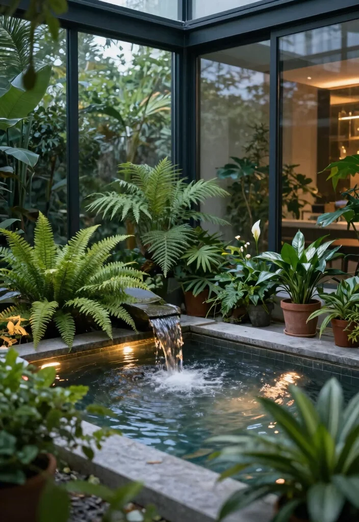 12 Enclosed Patio Ideas for All Season Enjoyment 23 12 Enclosed Patio Ideas for All Season Enjoyment 3. Indoor Water Feature 0