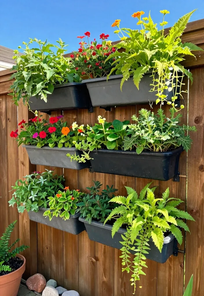 12 Fence Decorating Ideas for a Finished Outdoor Look 1. Vertical Garden Magic 0