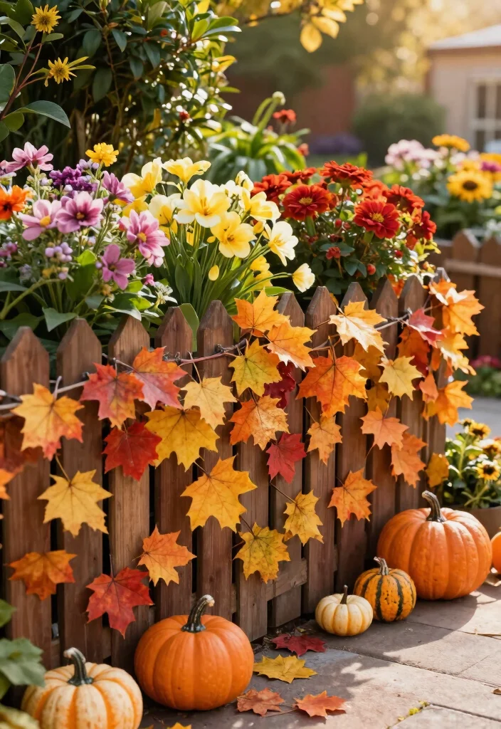 12 Fence Decorating Ideas for a Finished Outdoor Look 12. Seasonal Decor 0