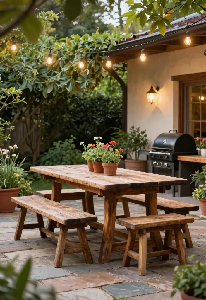 12 Flagstone Patio Ideas for Natural Texture and Charm 27 12 Flagstone Patio Ideas for Natural Texture and Charm 7. Outdoor Dining Oasis 0