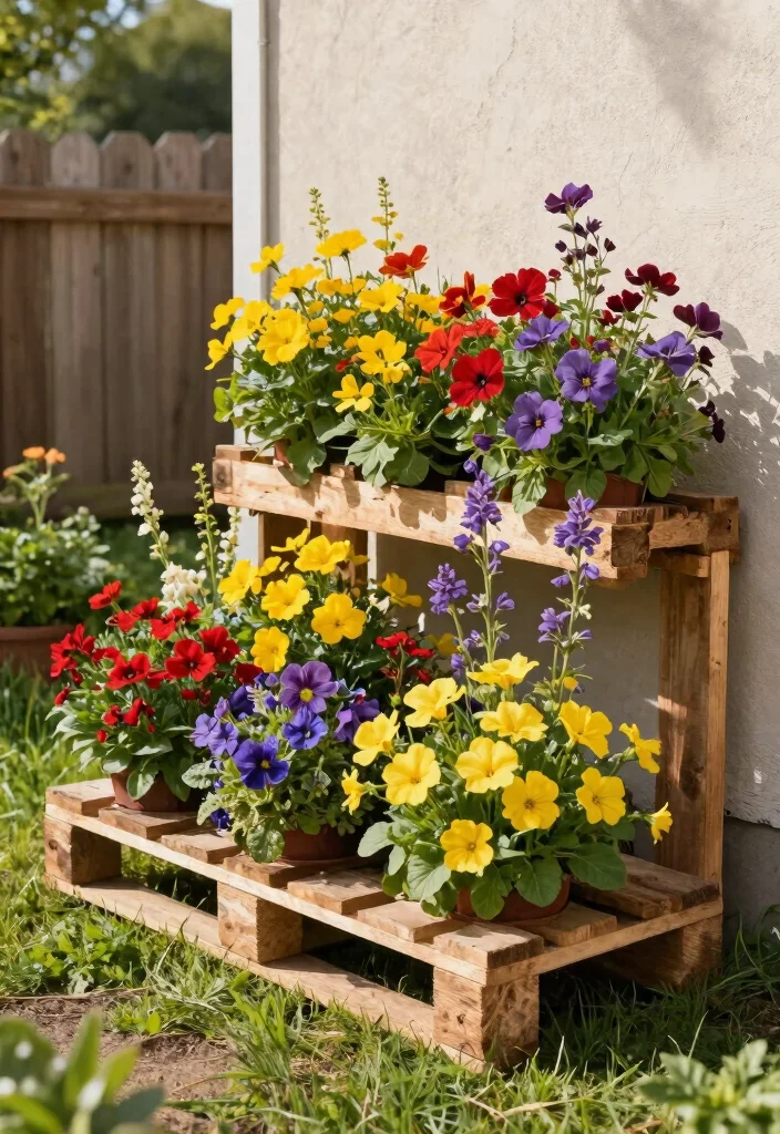 12 Flower Planter Ideas for Bright and Lush Displays 26 12 Flower Planter Ideas for Bright and Lush Displays 6. Pallet Gardens 0