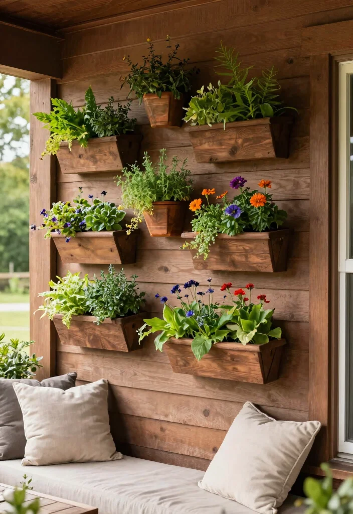 12 Front Porch Planter Ideas to Instantly Boost Curb Appeal 2. Vertical Wall mounted Planters 0