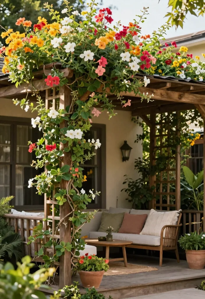 12 Front Porch Planter Ideas to Instantly Boost Curb Appeal 5. Vertical Garden Trellis 0