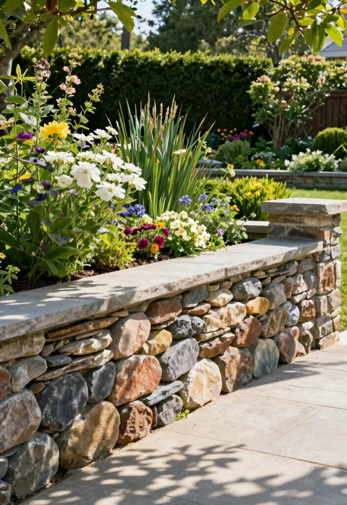 12 Front Yard Fence Ideas for Subtle and Stylish Borders 6. Stone Wall Fence 0