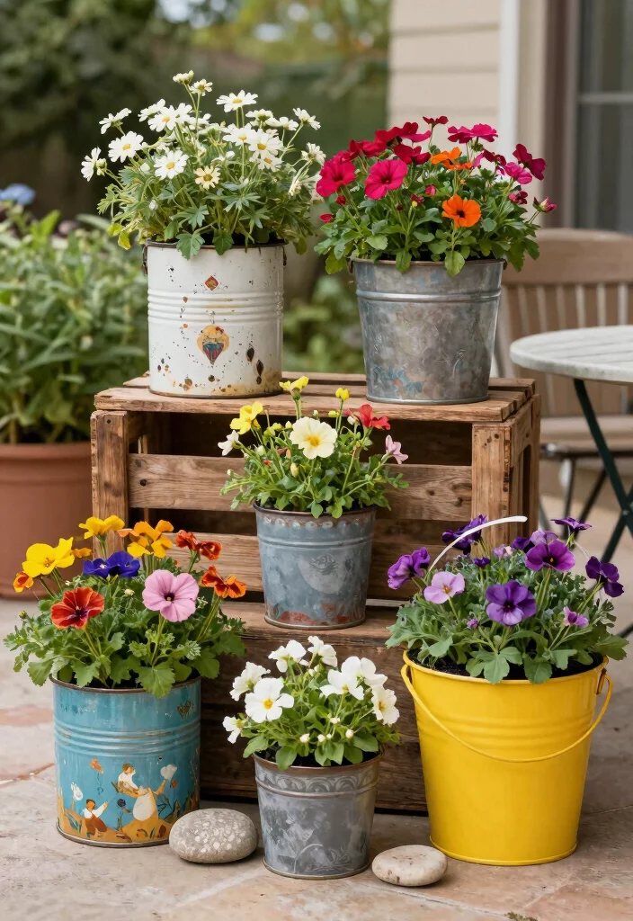 12 Front Yard Planter Ideas for Instant Curb Appeal 50 12 Front Yard Planter Ideas for Instant Curb Appeal 10. Repurposed Containers 0