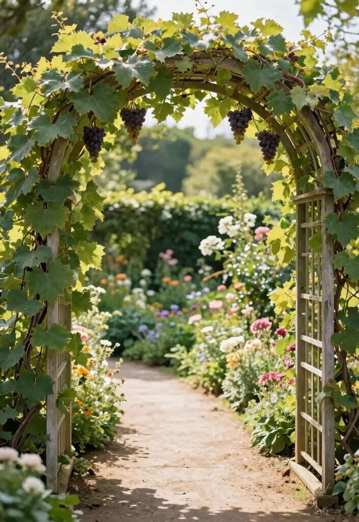 12 Grape Trellis Ideas for Strong Support and Better Harvests 4. Archway Trellis 0