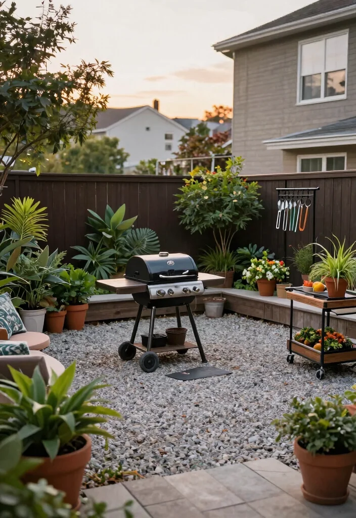 12 Gravel Patio Ideas for Budget Friendly Outdoor Areas 38 12 Gravel Patio Ideas for Budget Friendly Outdoor Areas 8. Gravel Barbecue Area 0