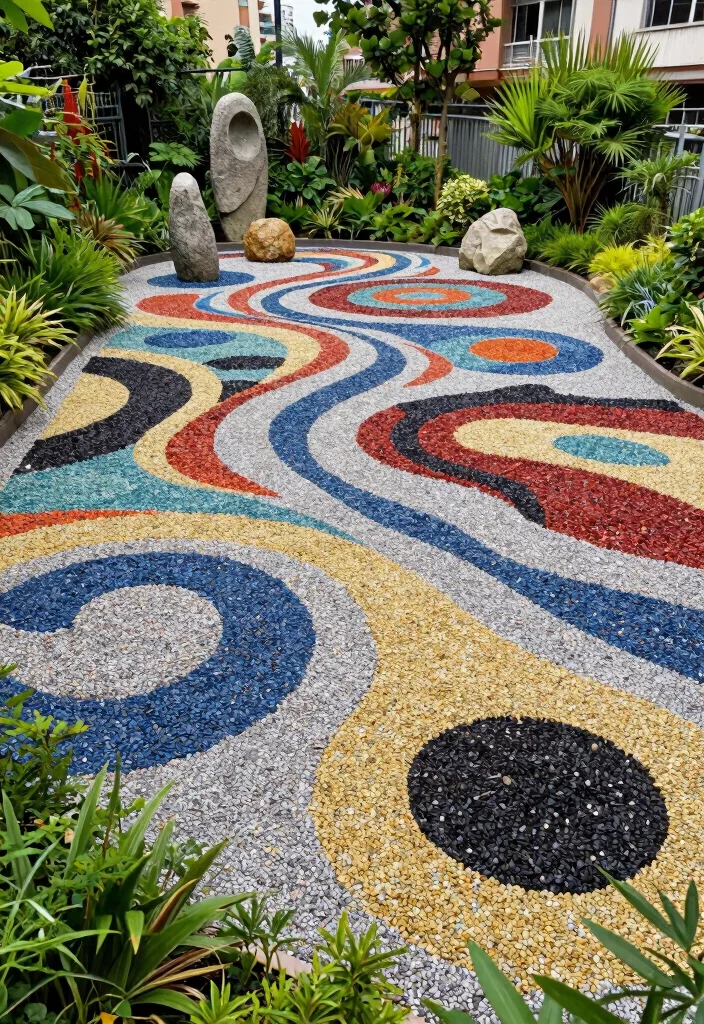 12 Gravel Patio Ideas for Budget Friendly Outdoor Areas 49 12 Gravel Patio Ideas for Budget Friendly Outdoor Areas 9. Gravel Art Installation 0