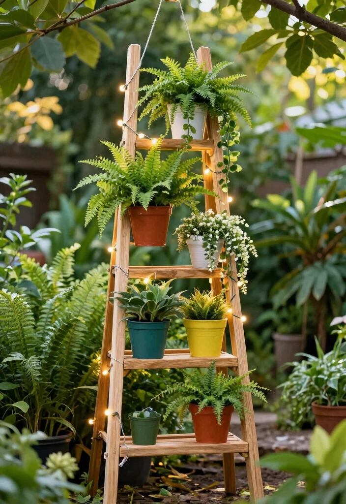 12 Hanging Planter Ideas for Vertical Interest 61 12 Hanging Planter Ideas for Vertical Interest 11. Hanging Garden Ladders 0