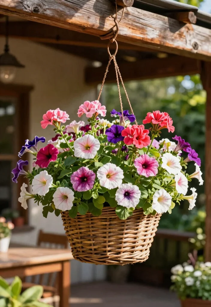 12 Hanging Planter Ideas for Vertical Interest 24 12 Hanging Planter Ideas for Vertical Interest 4. Hanging Basket Floral Display 0
