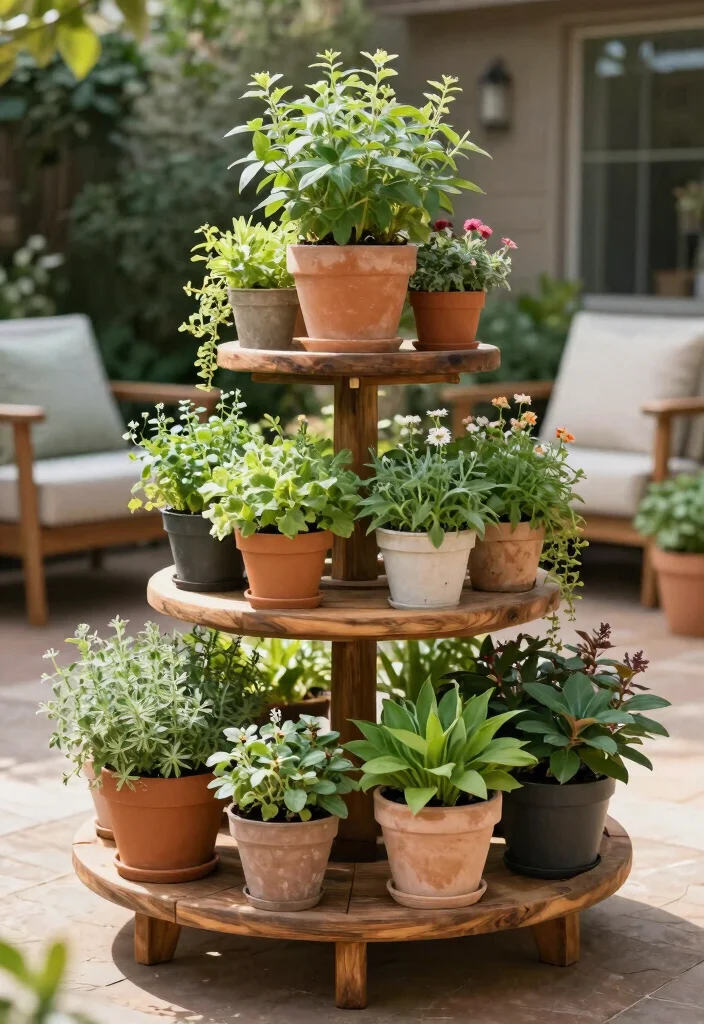 12 Hanging Planter Ideas for Vertical Interest 47 12 Hanging Planter Ideas for Vertical Interest 7. Tiered Planter Stand 0