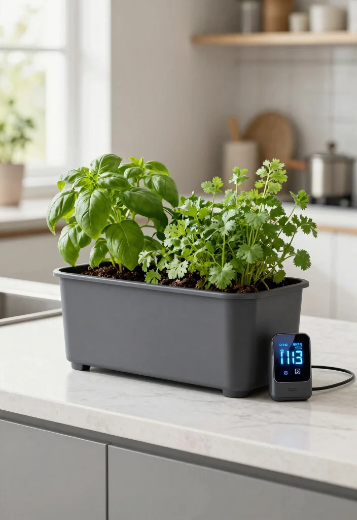 12 Herb Planter Ideas for Easy Home Gardening 61 12 Herb Planter Ideas for Easy Home Gardening 11. Smart Planters with Sensors 0