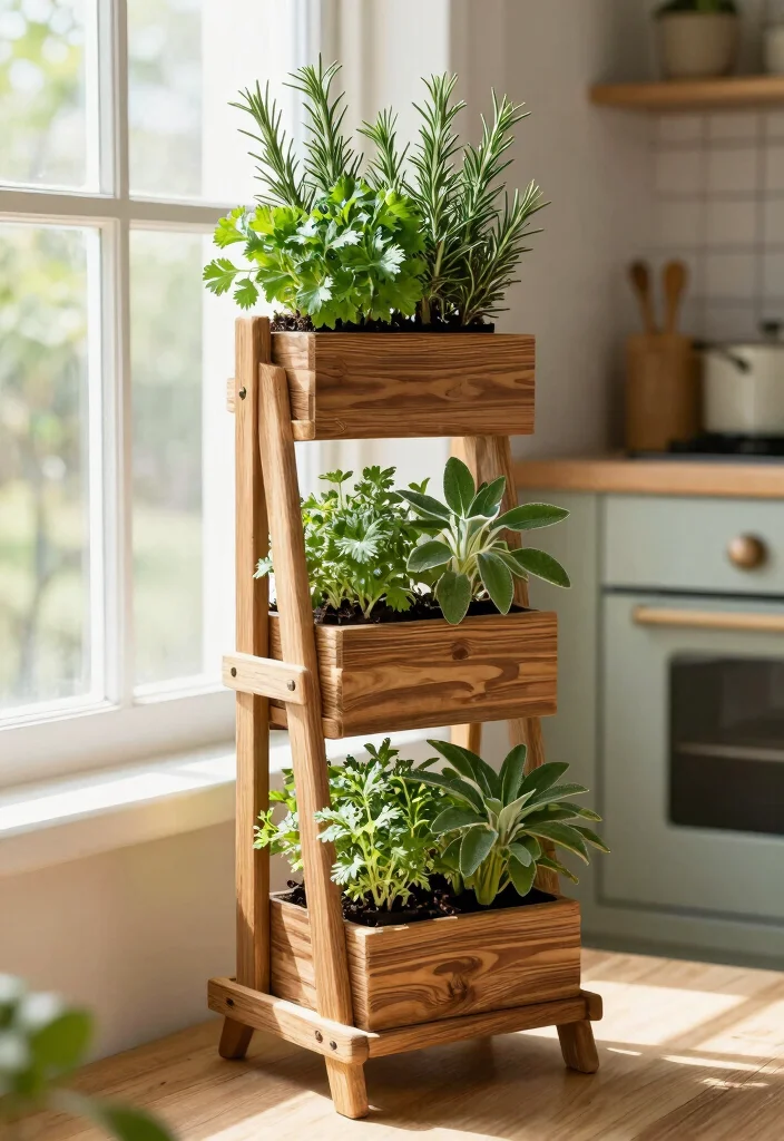 12 Herb Planter Ideas for Easy Home Gardening 15 12 Herb Planter Ideas for Easy Home Gardening 5. Vertical Planter Stand 0