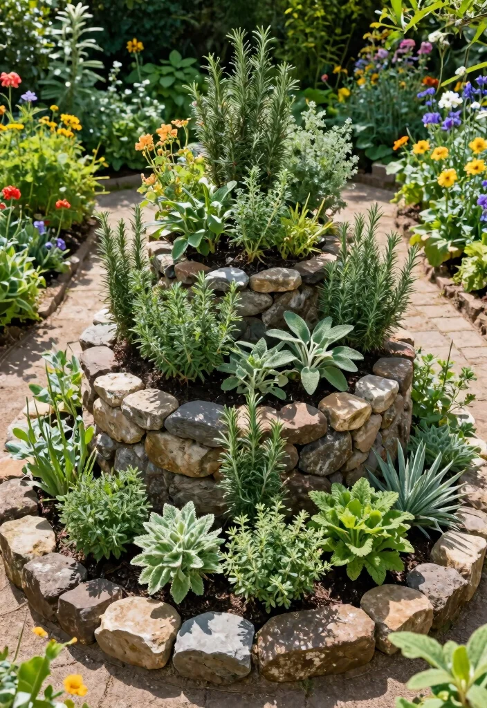 12 Herb Planter Ideas for Easy Home Gardening 37 12 Herb Planter Ideas for Easy Home Gardening 7. Herb Spiral Garden 0