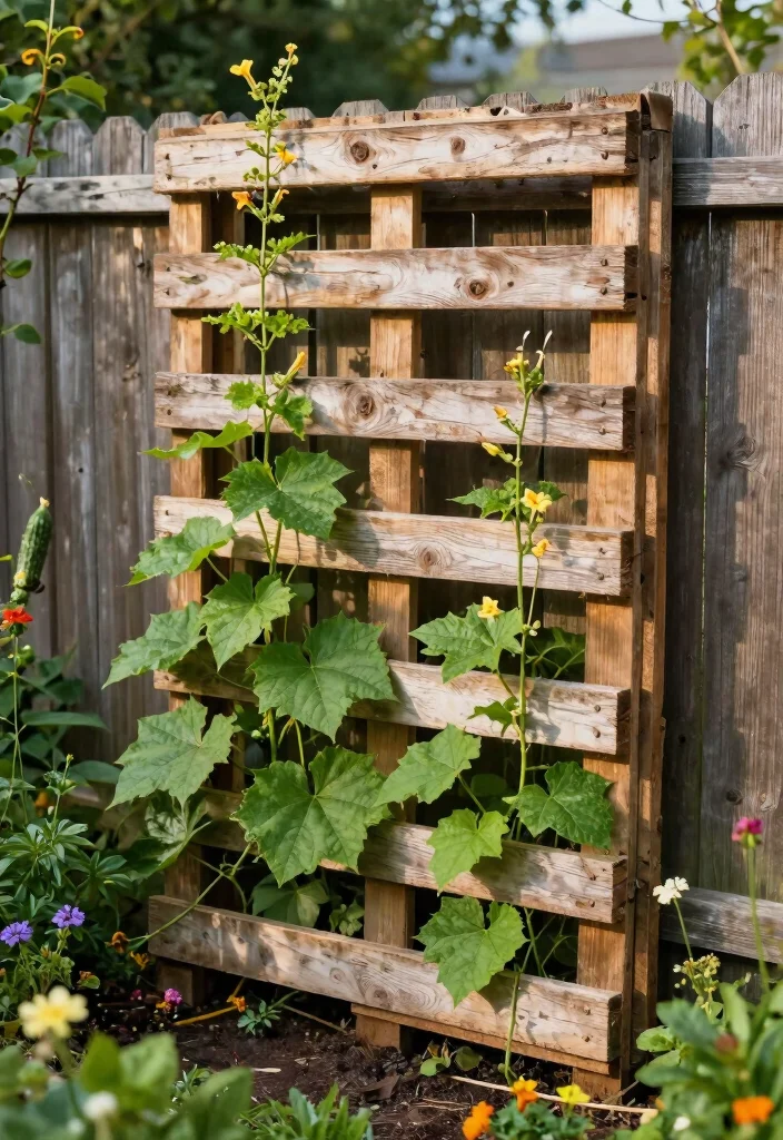 12 Homemade Trellis Ideas Using Simple Materials 1 12 Homemade Trellis Ideas Using Simple Materials 1. Rustic Wooden Pallet Trellis 0