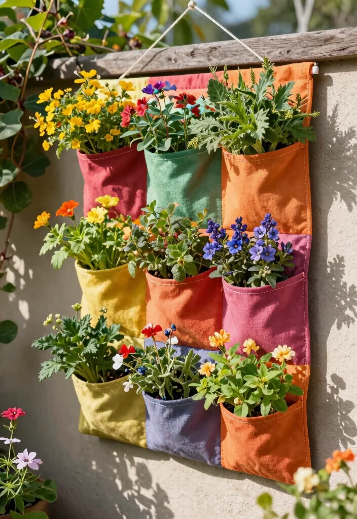 12 Homemade Trellis Ideas Using Simple Materials 40 12 Homemade Trellis Ideas Using Simple Materials 10. Fabric Pocket Trellis 0