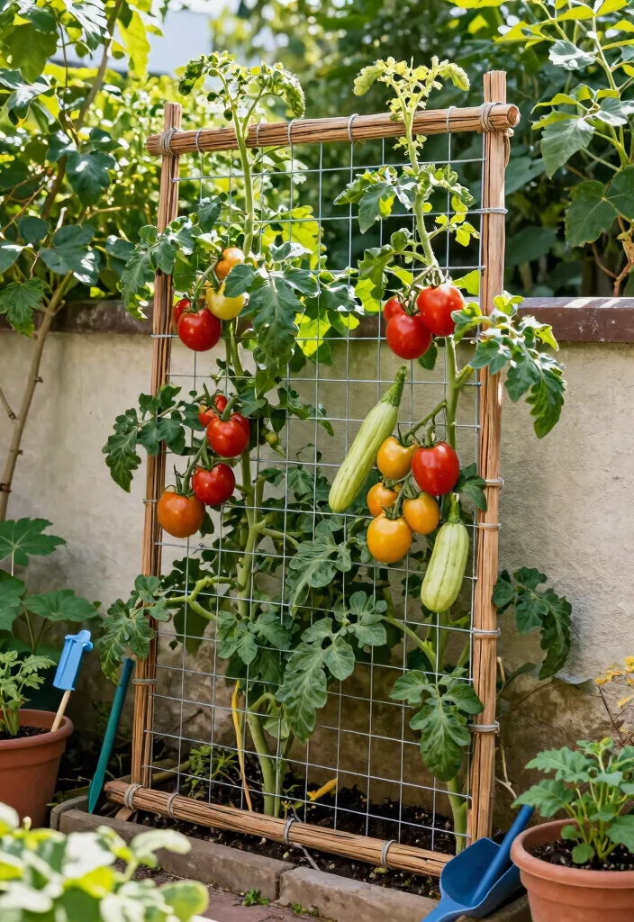 12 Homemade Trellis Ideas Using Simple Materials 23 12 Homemade Trellis Ideas Using Simple Materials 3. Woven Wire Fencing Trellis 0