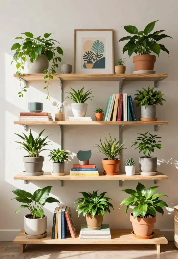 12 Indoor Planter Ideas for Stylish Home Greenery 10. Shelf Planters 0