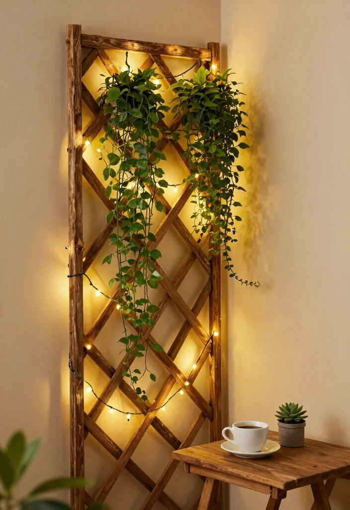 12 Indoor Trellis Ideas for Houseplants and Small Spaces 1 12 Indoor Trellis Ideas for Houseplants and Small Spaces 1. Rustic Wooden Trellis 0