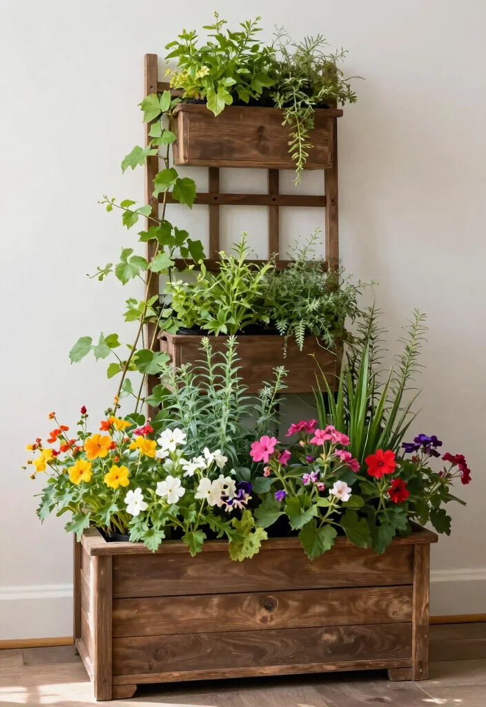 12 Indoor Trellis Ideas for Houseplants and Small Spaces 52 12 Indoor Trellis Ideas for Houseplants and Small Spaces 12. Planter Box Trellis Combo 0