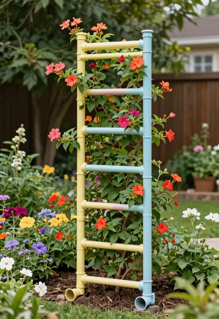 12 Mandevilla Vine Trellis Ideas for Patios and Balconies 11. DIY Trellis with Climbing Frames 0