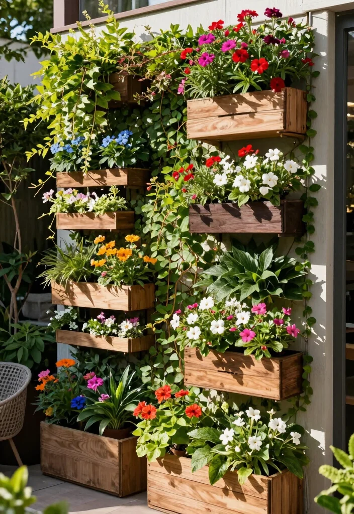 12 Mandevilla Vine Trellis Ideas for Patios and Balconies 2. Vertical Garden Wall 0