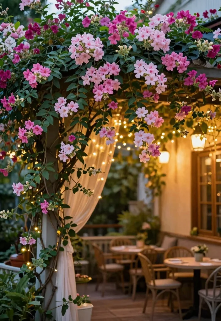 12 Mandevilla Vine Trellis Ideas for Patios and Balconies 8. Curtain of Vines 0