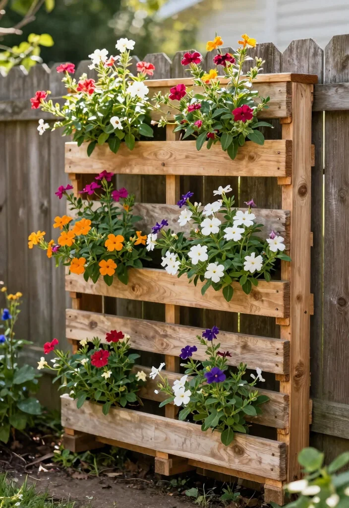 12 Mandevilla Vine Trellis Ideas for Patios and Balconies 9. Pallet Vertical Garden 0