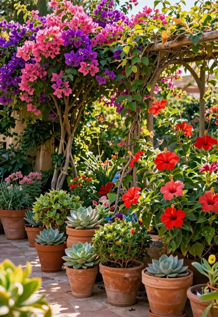 12 Mediterranean Backyard Ideas for Warm Inviting Outdoor Living 6. Vibrant Mediterranean Flora 0